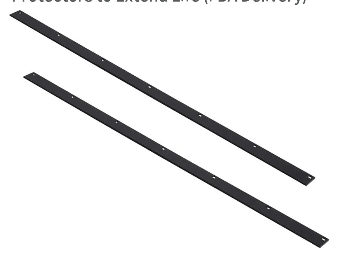 2 Pack Heavy Duty 48" Steel Snow Plow Blade Wear Bar, Replacement Snow Plow Wear Strips - Black Coated, Bolt On Protectors to Extend LifeĀ
