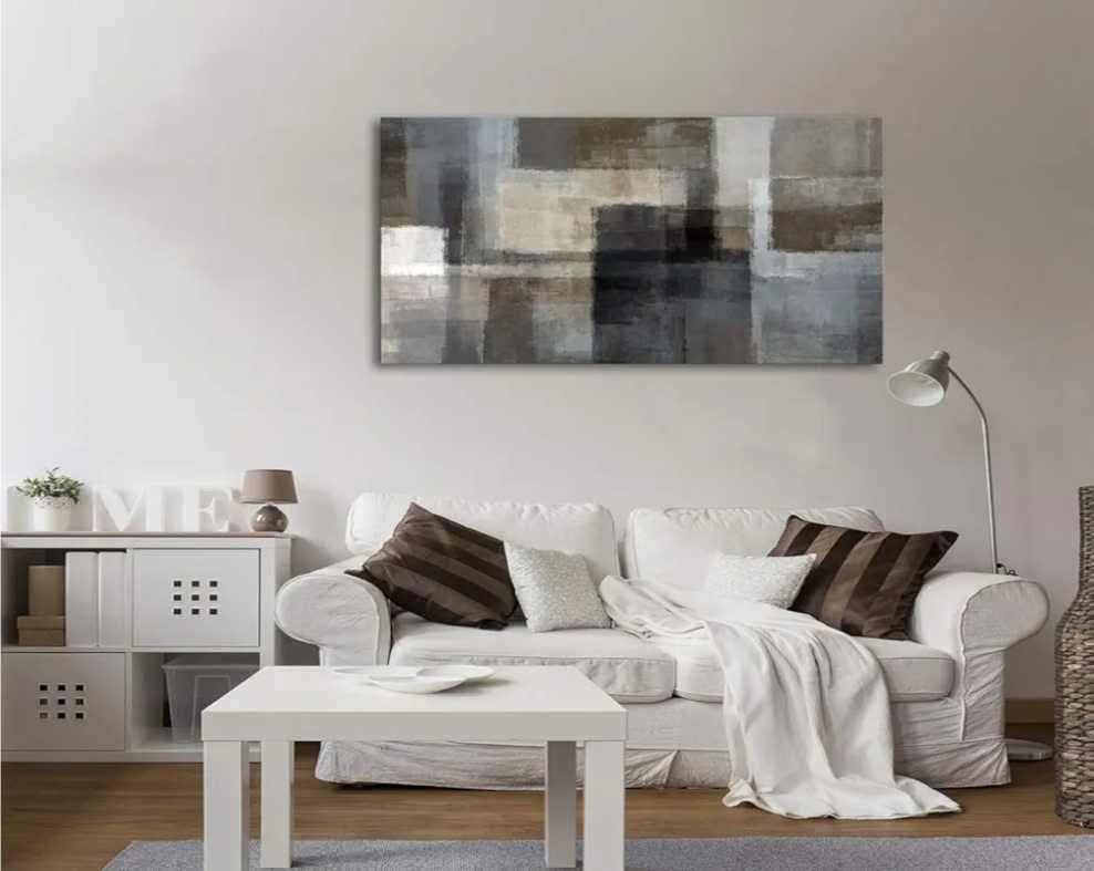 Abstract Wall Art Canvas Print Picture Painting for Home Bedroom, Decoration Modern Framed Artwork Wall Art Living Room Metal Canvas Paintings 24"x48" - Image 9