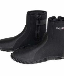 Neoprene Diving Boots, 3mm 5mm Water Shoes Glued Blind Stitched Wetsuit Booties Adult Men Women with Anti-Slip Rubber Sole Side Zipper