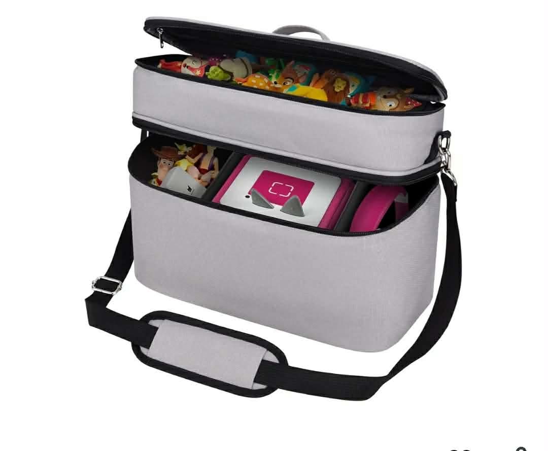 Storage Case for Toniesbox 2, Carrying Bag for Tonie Starter Set, Tony Characters, Audio Player Box, Charger & Headphone, Bag Only (Gray, Large)
