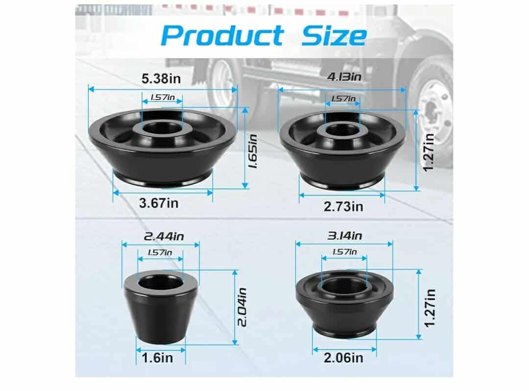Wheel Balancer Cone 40mm 4pcs Tire Balancing Machine Cones Set Hub Centric Adapter for Tire Balancing Machines, Universal Fit for Cars/SUVs/Trucks (40mm/1.57in) - Image 5