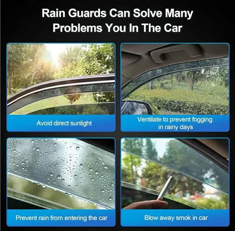 4pc Rain Guards Compatible with Subaru Outback 2020-2025 Side Window Deflectors Window Rain Guards Out-Channel Guard Deflector Vent Visor- 4pcs - Image 8