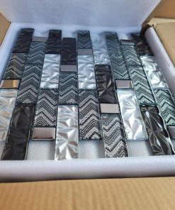 Alternative view of Black Backsplash Tile for Kitchen Bathroom Walls Mosaic Subway Tile (Pack of 5 Sheets)