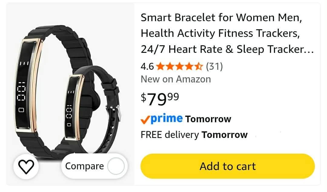 Smart Bracelet for Women Men, Health Activity Fitness Trackers, 24/7 Heart Rate & Sleep Tracker, HRV & Stress Monitor, Smart Wristband with 2 Bands for Calorie/Step Counter, Free APP for iOS & Android - Image 2