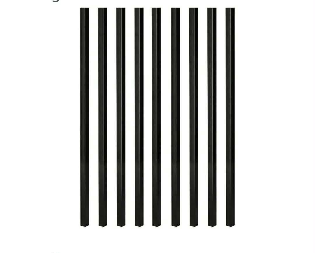 25 Pack Deck Balusters 26" x 3/4" Staircase Baluster, Diameter 3/4" Metal Deck Spindle and Stairs Railing,Hollow Square Black Deck Balusters for Deck Railing Porch - Image 10