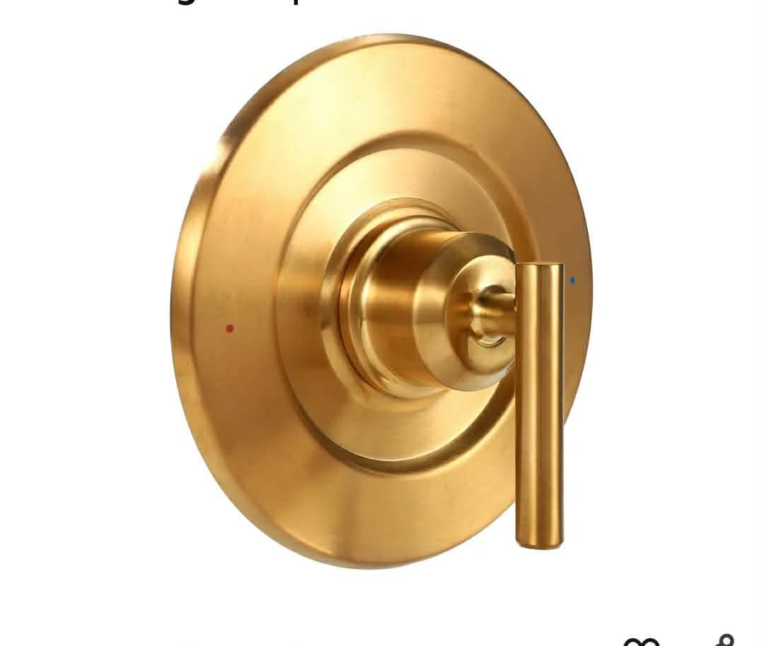 New Replacement for Moen T2901 Gibson Posi-Temp Shower Trim Kit, Shower Valve Trim Kit Durable Metal Construction Modern Bathroom Upgrade (Gold)