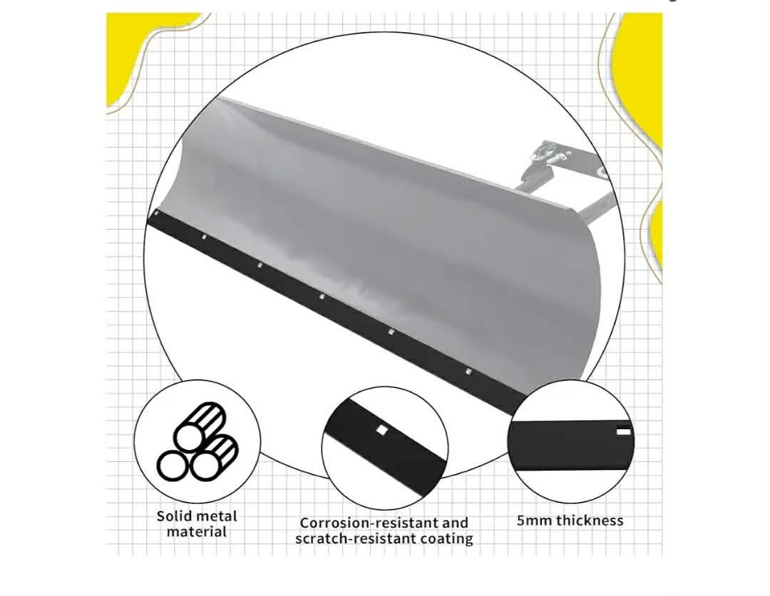 2 Pack Heavy Duty 48" Steel Snow Plow Blade Wear Bar, Replacement Snow Plow Wear Strips - Black Coated, Bolt On Protectors to Extend LifeĀ - Image 3
