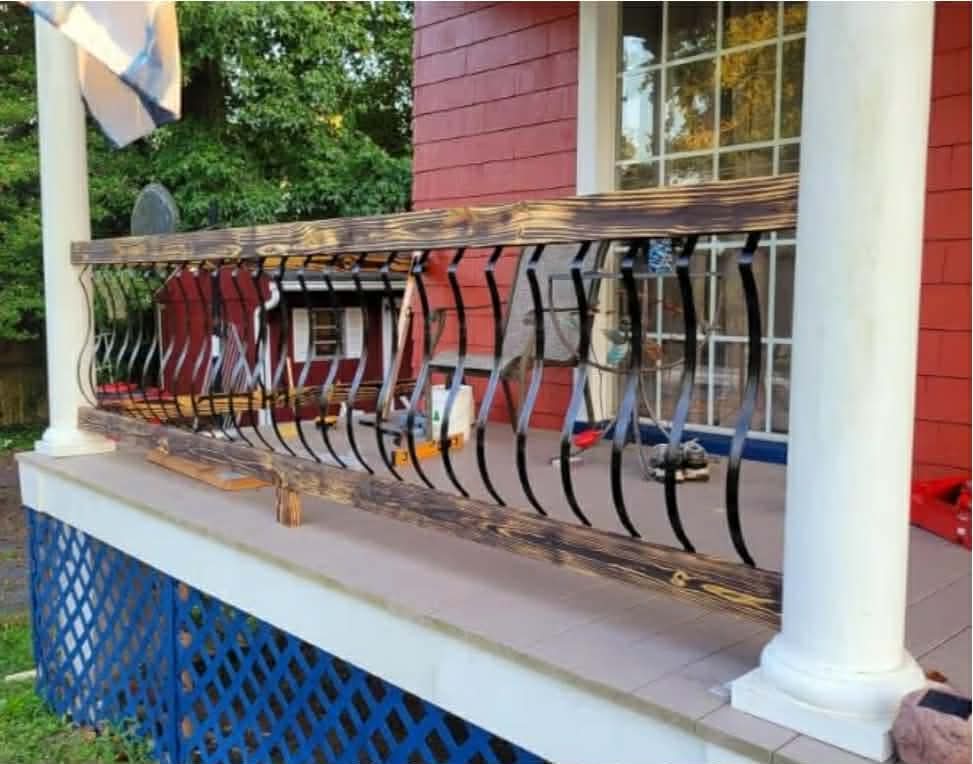 Deck Balusters 32-1/4 Inches Heavy Duty Iron Deck Balusters with Screws 51 Pack Metal Deck Spindles Balusters Iron Deck Spindles, Wave Arc Baluster for Outdoor Stair Deck Porch - Image 7