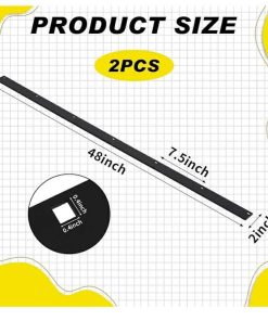 Alternative view of 2 Pack Heavy Duty 48" Steel Snow Plow Blade Wear Bar, Replacement Snow Plow Wear Strips - Black Coated, Bolt On Protectors to Extend Life 