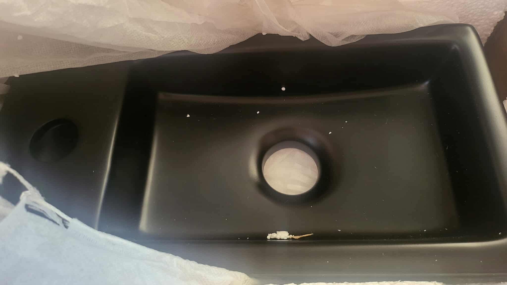 New 18" Ceramic Vanity Sink Top in Matte Black - Image 13