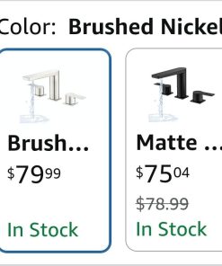 Alternative view of 2 Handle Deck Mount Tub Faucet, Roman Bathtub Faucet Set, 3 Hole Widespread Bathtub Faucet High Flow, Brushed Nickel