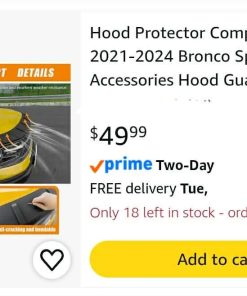 Alternative view of Hood Protector Compatible with 2021-2024 Bronco Sport Accessories Hood Guards Deflector Trim