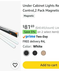 Alternative view of Under Cabinet Lights Remote Control, 2 Pack Magnetic Dimmable Closet Lights, USB Rechargeable Wireless LED Shop Light