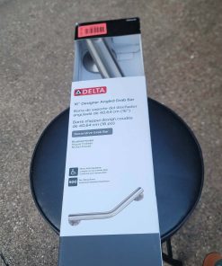 Alternative view of Delta 5700 Series (1-Pack) 16' Shower Grab Bar Seniors ADA Compliant Satin Nickel 450 lb Capacity Bathroom Safety Angled Handle, Wall Mounted Balance Assist, Grip DAS5316-SN