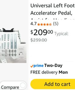Alternative view of Universal Left Foot Accelerator Pedal, Assist for Handicap Disabled Injured Stroke Drivers, Removable and Adjustable Design Compatible with Most Automatic Vehicle Models