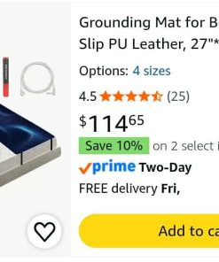 Alternative view of Grounding Mat for Bed with Anti-Slip PU Leather, 27"*76", Black