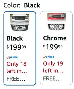 Alternative view of Front Bumper Grille for Chevy Tahoe Suburban 2015-2020, Black Honeycomb Upper Bumper Grill Direct Replacement