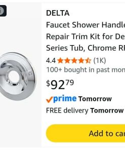 Alternative view of Delta Faucet Shower Handle Renovation Repair Trim Kit for Delta 600 Series Tub, Chrome RP54870