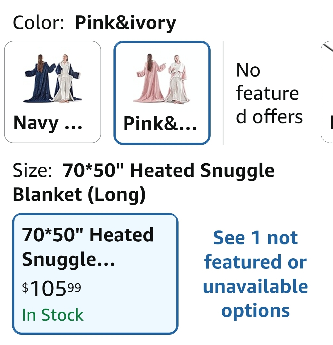 Electric Snuggle Throw Blankets with Foot Pocket, Wearable Heated Blanket with Sleeves, 6 Heating Levels & 2 to 10 Hours Heating Time Settings, 50 * 70"+18", Pink - Image 2