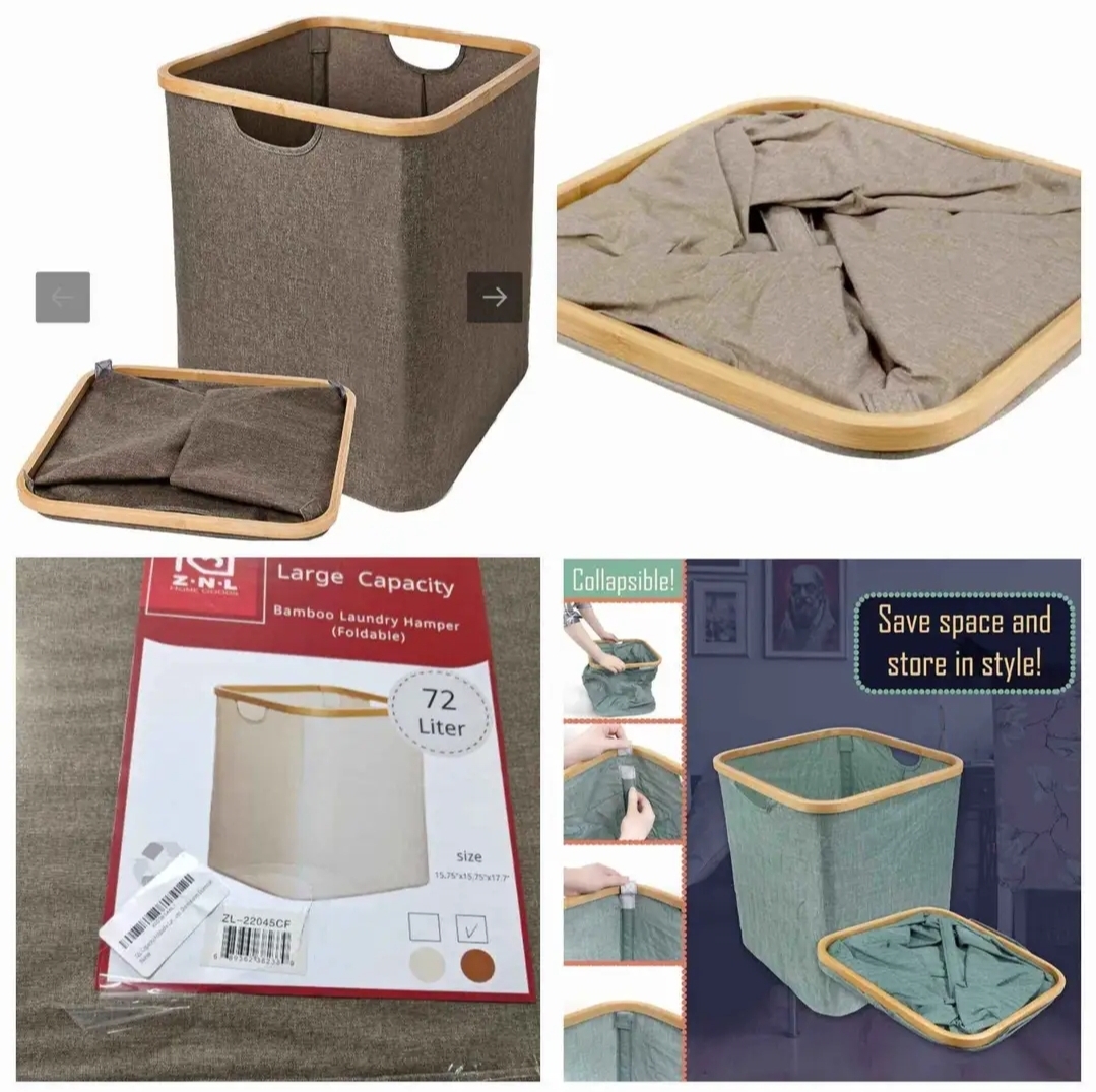 72L Capacity Foldable Large Laundry Basket Hamper - Image 6