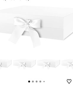 5 Large Gift Boxes with Lids and Ribbon