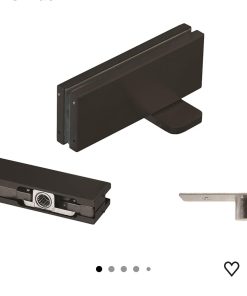 Hydraulic Self Closing Pivot Door Closer (Hold Open) for Glass Door + Top Patch + Top Pivot, No Floor Digging Matte Black
