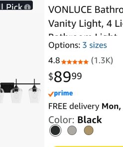 Alternative view of 4 Light Bathroom Light Fixture Over Mirror