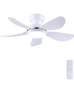 36 Inch Modern Ceiling Fans with Lights Remote/APP Control, 5 Reversible Curved Blades, 6 Speeds, 3 CCT Dimmable Lights White