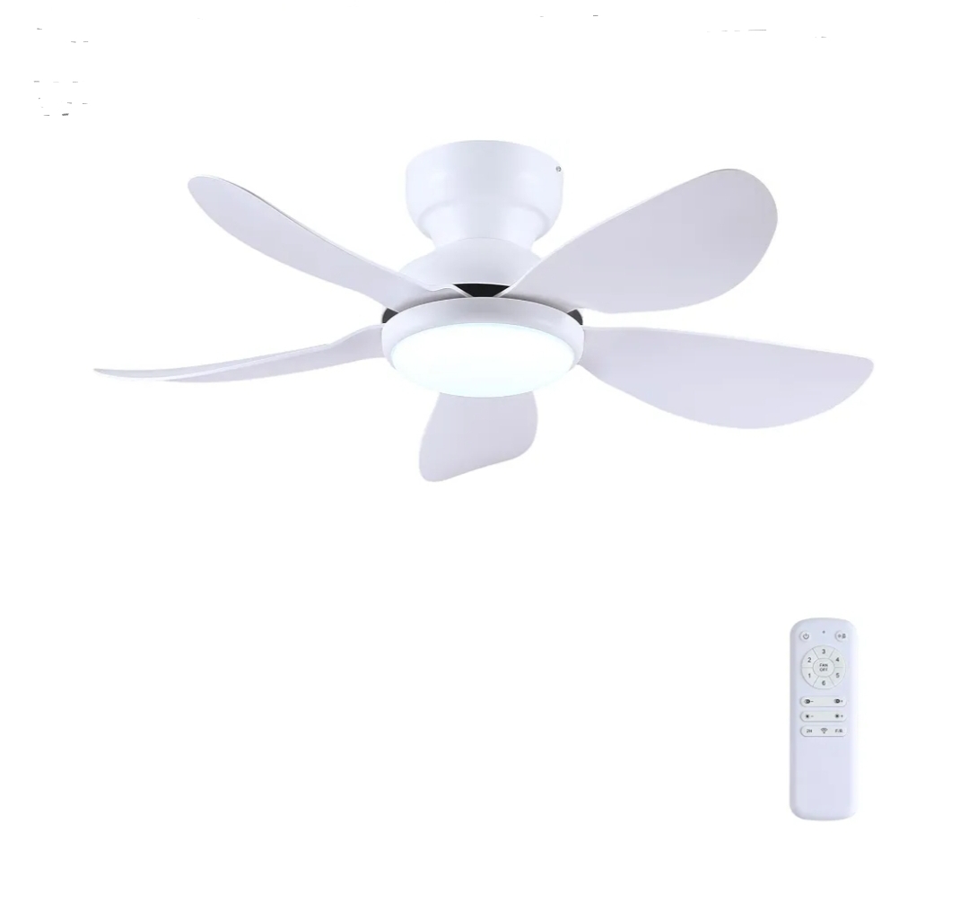 36 Inch Modern Ceiling Fans with Lights Remote/APP Control, 5 Reversible Curved Blades, 6 Speeds, 3 CCT Dimmable Lights White