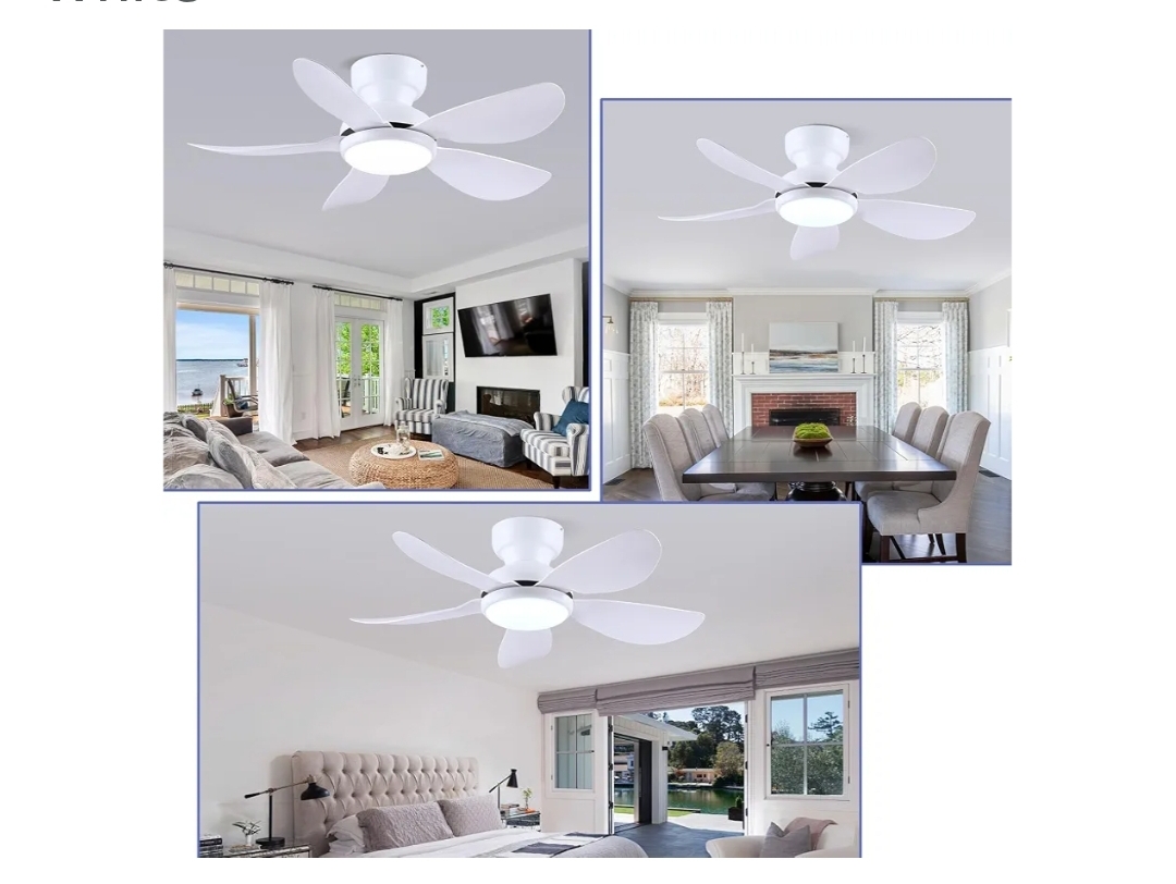 36 Inch Modern Ceiling Fans with Lights Remote/APP Control, 5 Reversible Curved Blades, 6 Speeds, 3 CCT Dimmable Lights White - Image 11