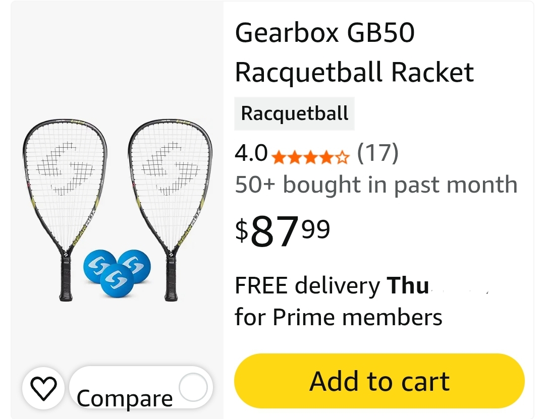 Gearbox GB50 Racquetball Racket - Image 5