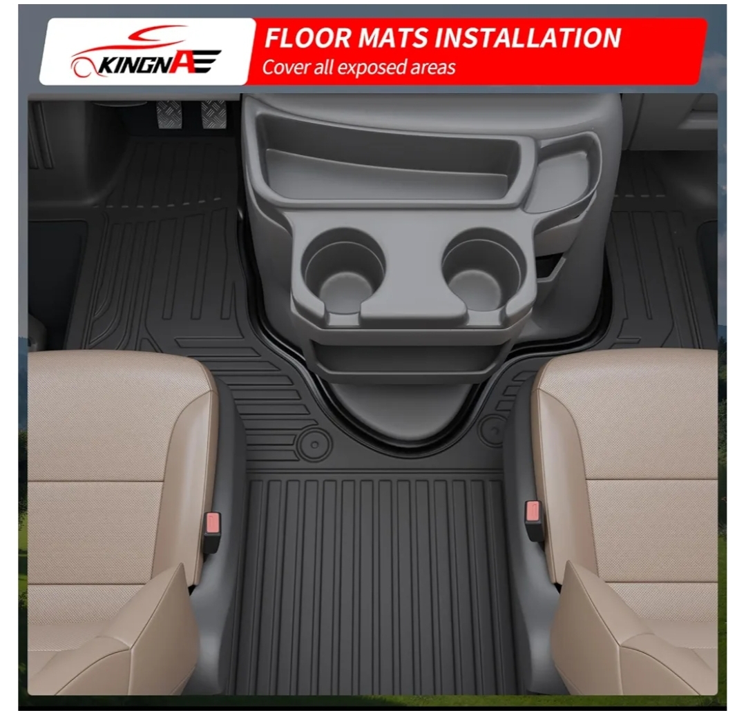 Floor Mats Compatible with 2005-2026 Ford Econoline E-Series E150 E250 E350 E450 TPE All Weather Guard Protector Floor Liner for 2025 Econoline Accessories - Image 7