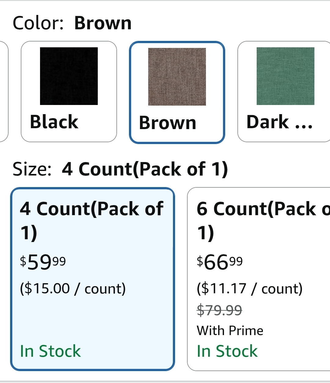 Chair Cushions for Dining Chairs, Kitchen Chair Cushions, 16'' x 16'' x 2'', Non Slip Indoor Seat Cushions, Chair Pads for Dining Chairs with Ties & Removable Cover, Set of 4, Brown - Image 2