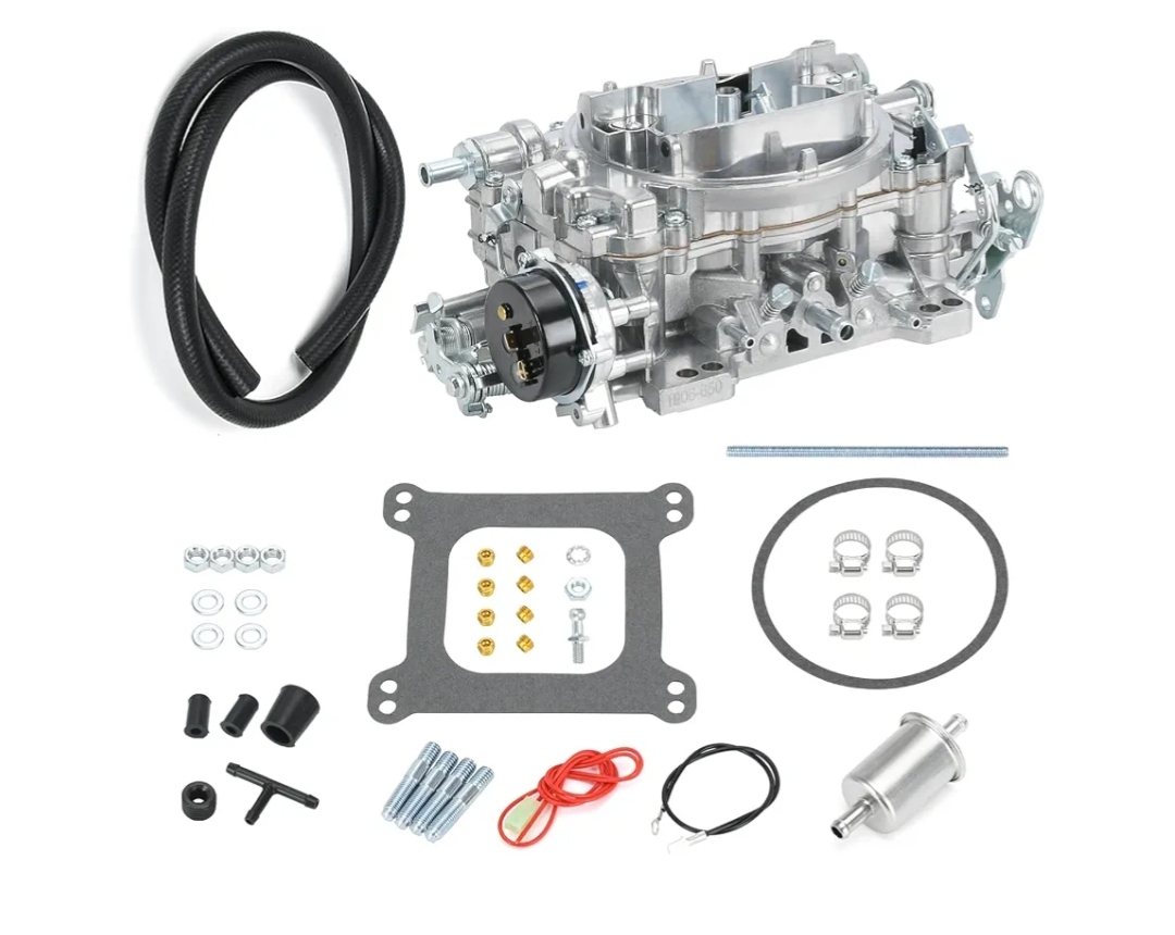 Carburetor 1906 AVS2 650 CFM 4-Barrel Carb with Electric Choke Satin Finish Replacement For Edelbrock 1906 AV2 Carburetor Square Flange New Annular Flow Booster