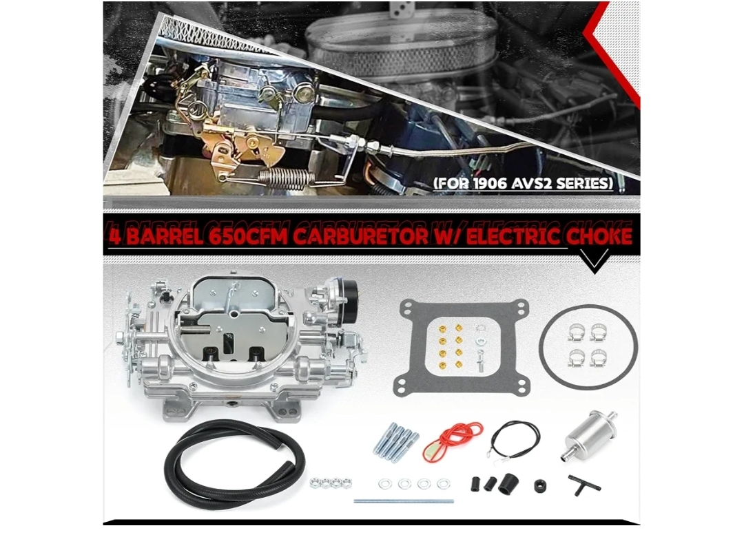 Carburetor 1906 AVS2 650 CFM 4-Barrel Carb with Electric Choke Satin Finish Replacement For Edelbrock 1906 AV2 Carburetor Square Flange New Annular Flow Booster - Image 11