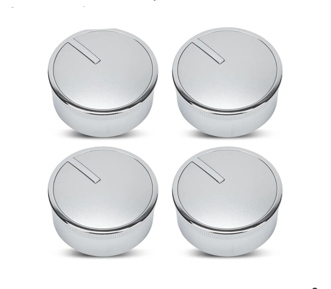 4 Pack WPW10437088 W10437088 Control Knob Range Surface Burner Control Knob Compatible with Whirlpool Ranges