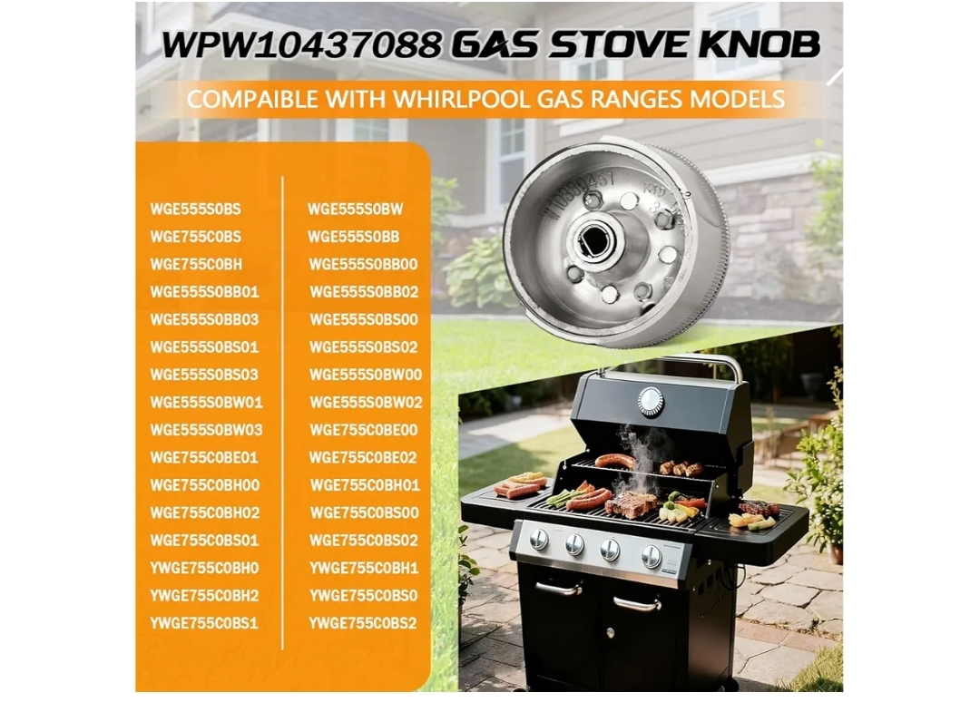 4 Pack WPW10437088 W10437088 Control Knob Range Surface Burner Control Knob Compatible with Whirlpool Ranges - Image 5