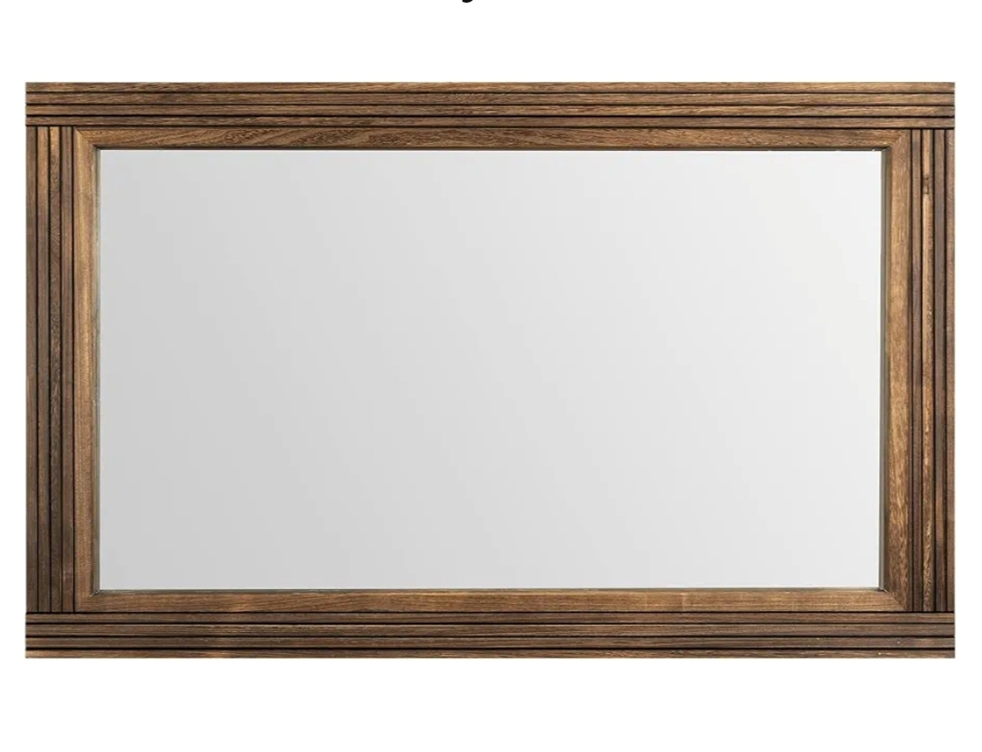 40x26 Hand-Made Wooden Spliced Wall Mirror for Bathroom, Rustic Farmhouse Vanity Mirror, Décor Wall Art, Solid Wood Frame, Vertical or Horizontal Hanging - Image 6