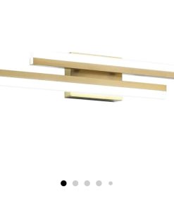 32 Inch LED Vanity Light Brushed Gold Bathroom Light Fixtures Over Mirror Modern Bath Wall Lighting Bar Dimmable