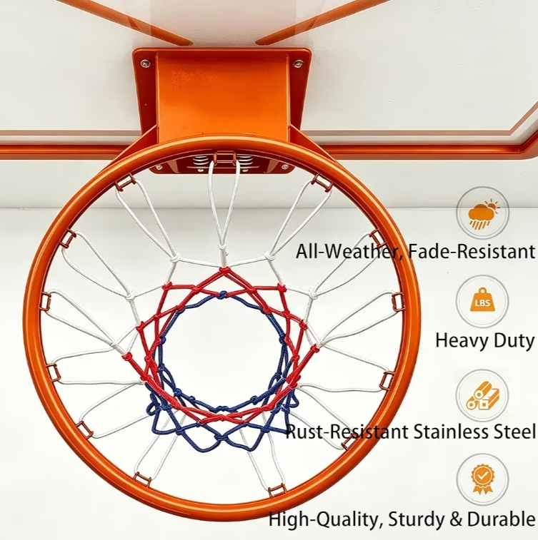 Rakon Basketball Double Spring Solid Rim And Net Wall Mounted - Image 9