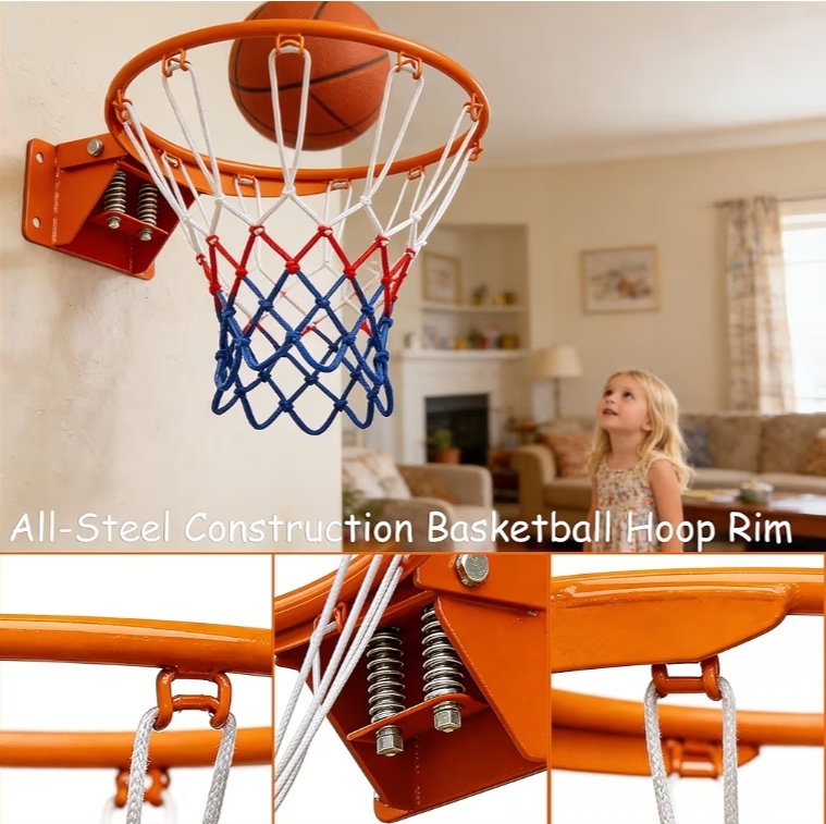Rakon Basketball Double Spring Solid Rim And Net Wall Mounted - Image 7