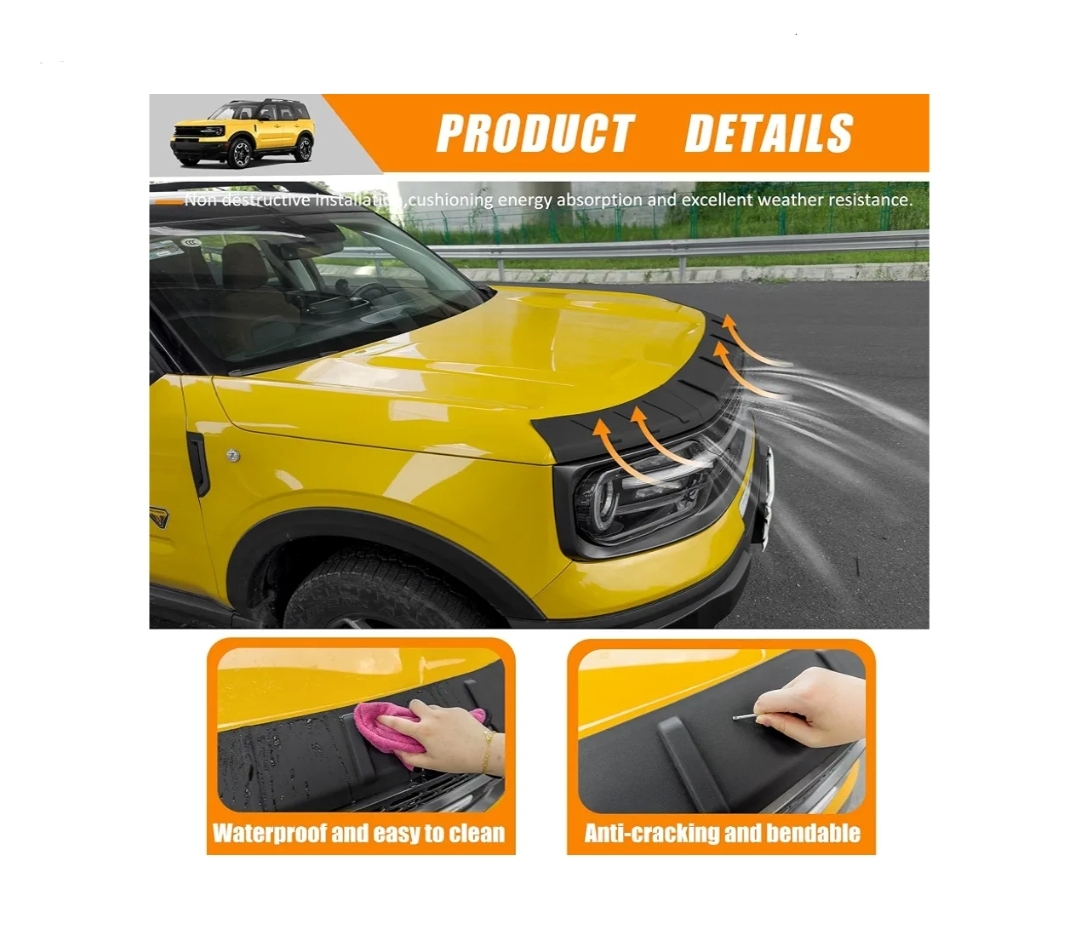 Hood Protector Compatible with 2021-2024 Bronco Sport Accessories Hood Guards Deflector Trim - Image 8