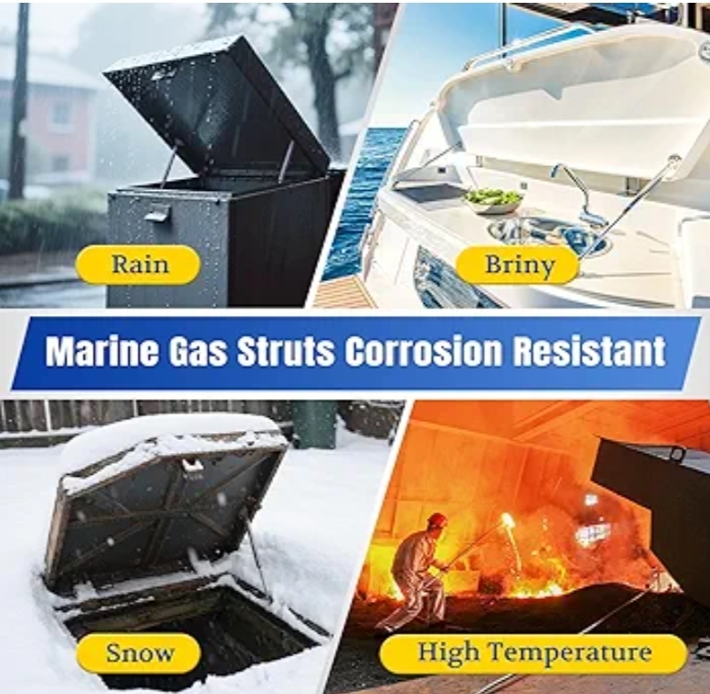 15 inch 20lb Stainless Steel Gas Struts Spring Prop, 2 Pcs C16-15064 Gas Shock 15" Lift Support Marine Gas Struts - Image 8