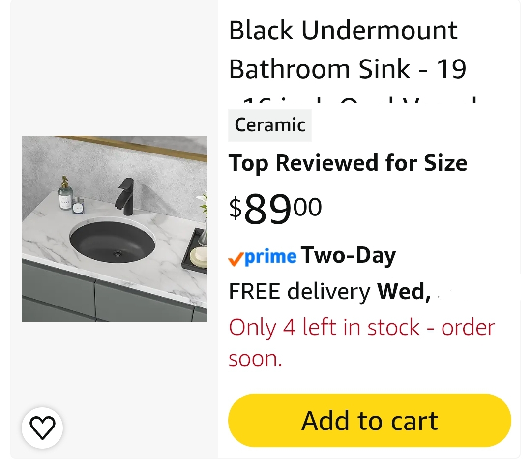 Sarlai Black Undermount Bathroom Sink - 19 x16 inch Oval Vessel Sink Under counter Lavatory Black Ceramic Vanity Sink - Image 2