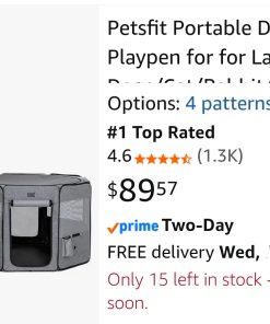 Alternative view of Portable Dog Playpen for Large Dogs Cats with Water Bottle Holder and Carrying 4