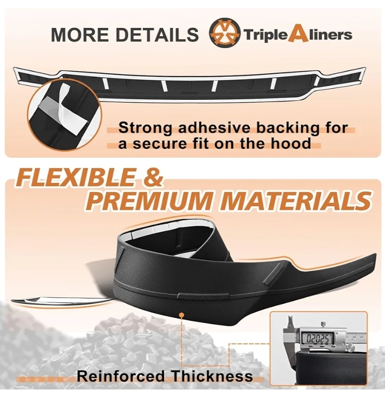 Hood Deflector Protector Compatible with 2015-2022 Chevy Colorado Accessories Low Profile Hood Protector TPE Bug Deflector Shield Replacement - Image 6