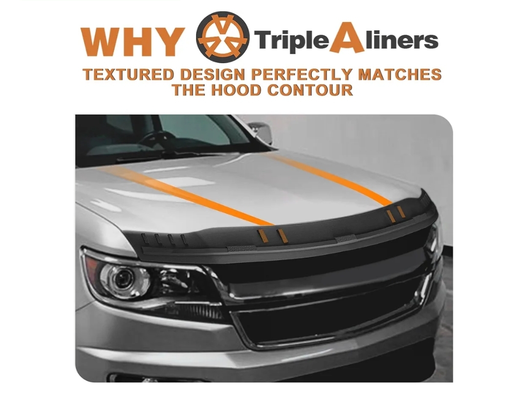Hood Deflector Protector Compatible with 2015-2022 Chevy Colorado Accessories Low Profile Hood Protector TPE Bug Deflector Shield Replacement - Image 8