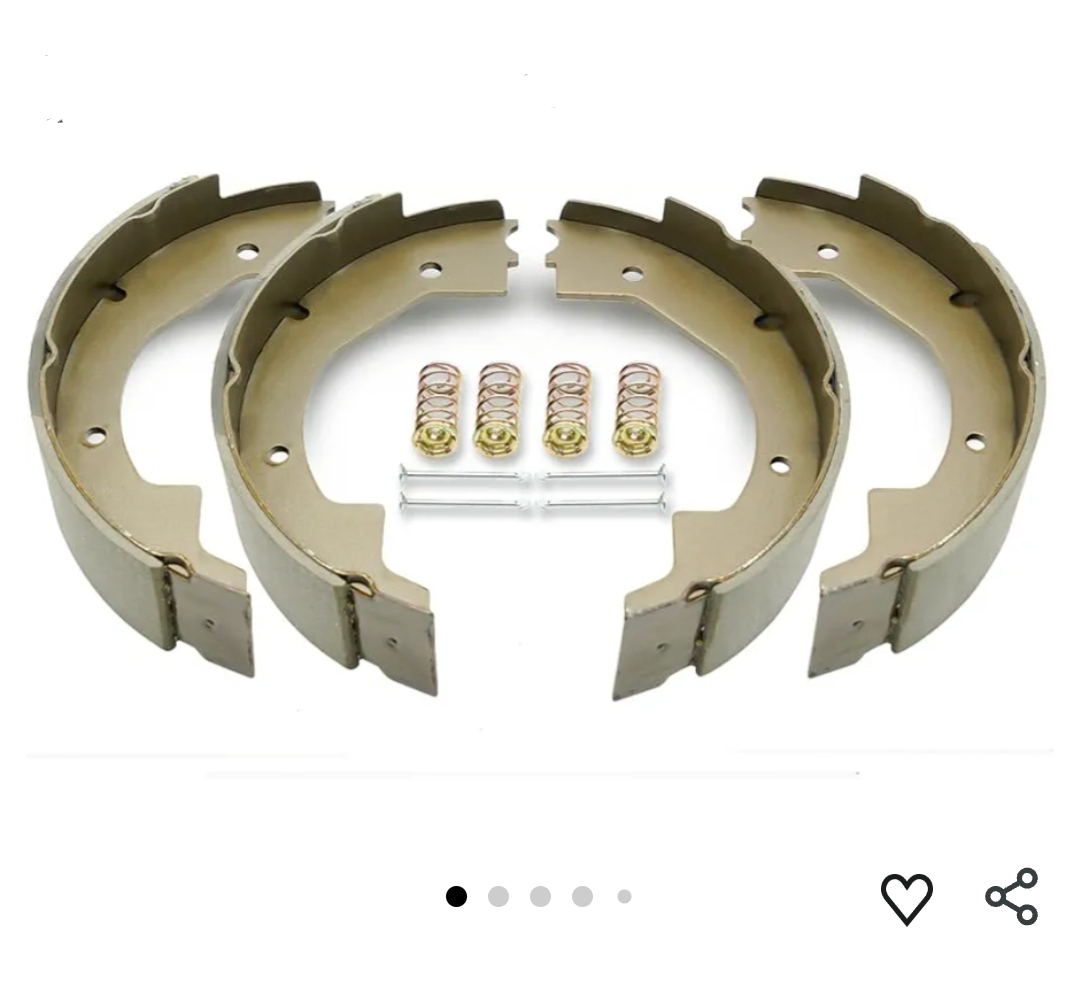 RV Murts 2 Pairs 12" x 2" Electric Trailer Brake Shoes Replacement Kits