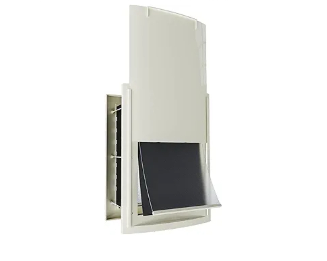 Doggie Door with Telescoping Tunnel, Double Magnetic Flaps and Sliding Lock Panels, 3-Flap Dog Door and Cat Door, Easy to Install, White, Medium - Image 11
