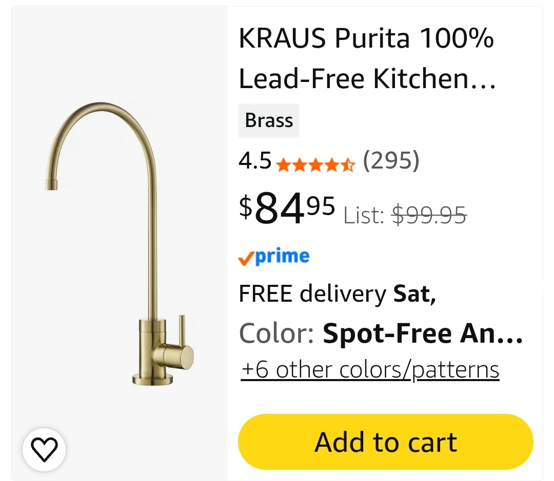 KRAUS Purita 100% Lead-Free Kitchen Water Filter Faucet in Brushed Gold, FF-100BG - Image 2